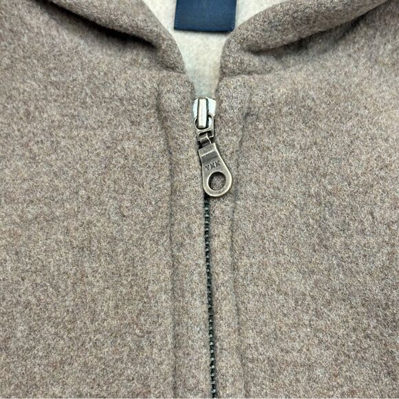 Woolrich Vintage Women’s Tan Wool Blend Zip Up Hooded Car Coat Sz S/M - Picture 12 of 14